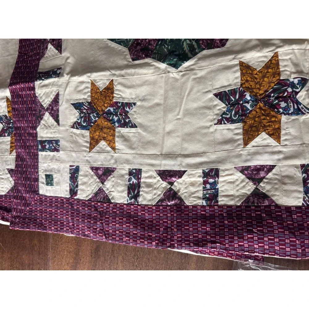 Vintage NEW Set of 2  Quilt Shams – Standard Size Hand Stitched,  1990s